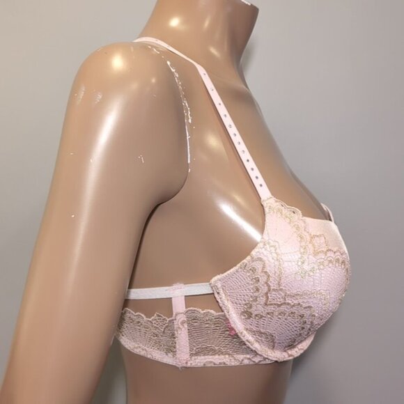 La Senza Beyond Sexy Push Up Metallic Lace Caged Convertible Underwire 34C - Picture 10 of 16